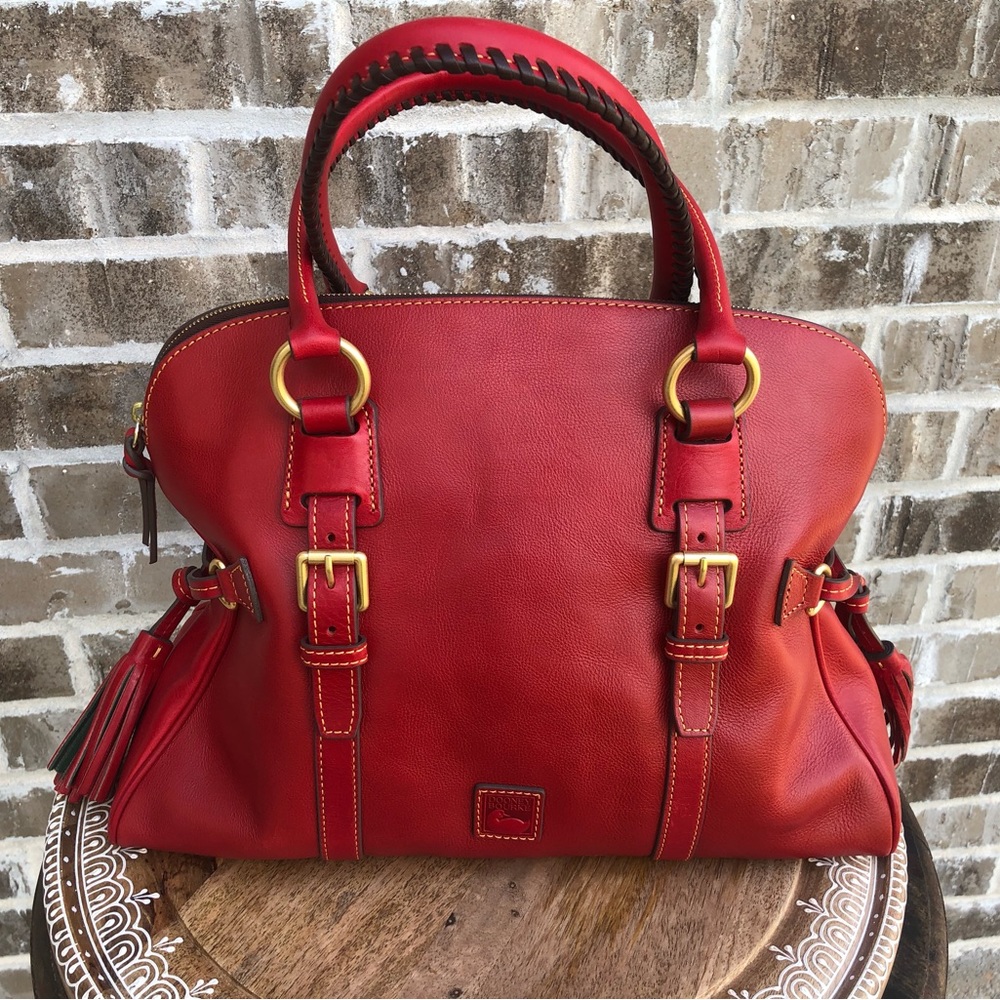 Dooney & Bourke Florentine Leather Domed Buckle Satchel